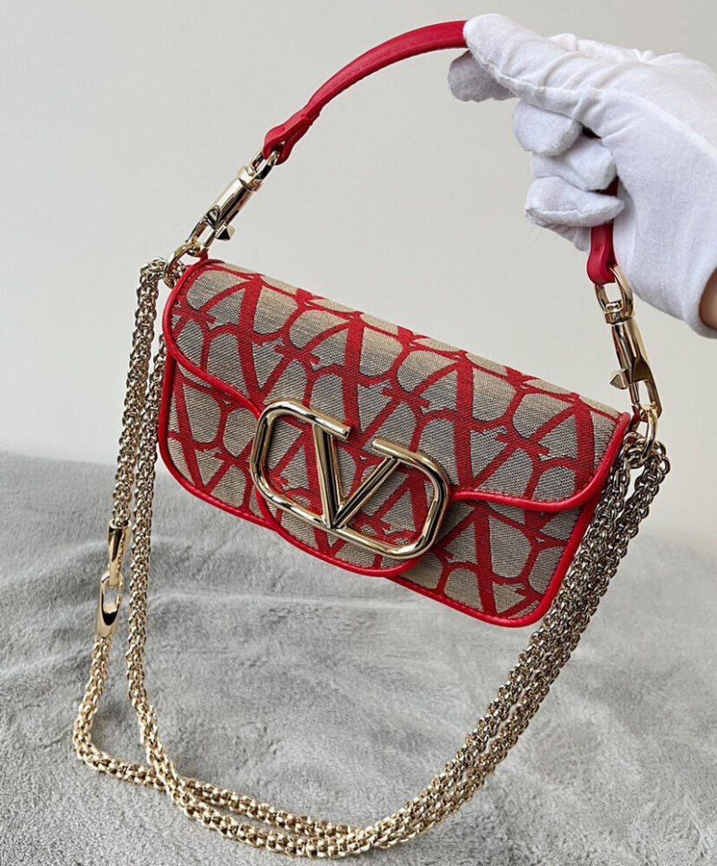 Valentino Small Loco Toile Iconographe Shoulder Bag